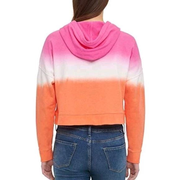 Calvin Klein Women's Pink and Orange Ombre Hoodie, Size XXL - Picture 2 of 8